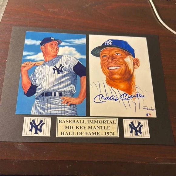 Mickey Mantle Hall of Fame 1974 Plaque - Picture 1 of 1